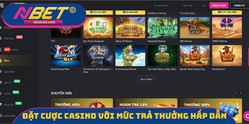 Đặt cược casino với mức trả thưởng hấp dẫn