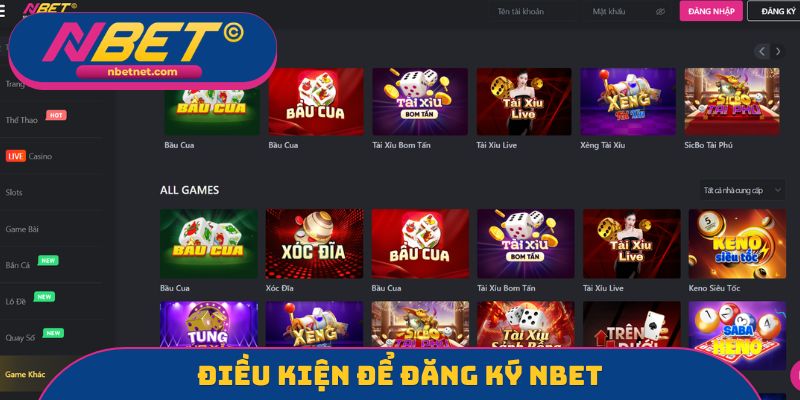Điều kiện để đăng ký NBET