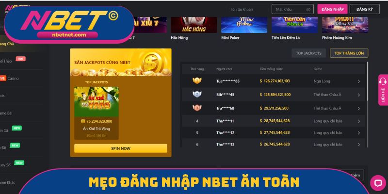 Mẹo đăng nhập NBET ăn toàn